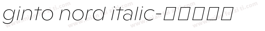 ginto nord italic字体转换